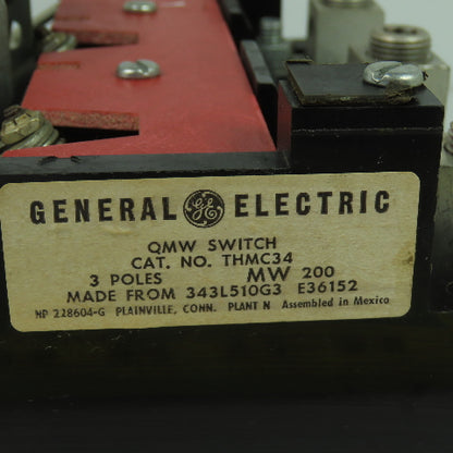 General Electric THMC34 QMW 3-Pole Fusible Disconnect Switch 600V 200A