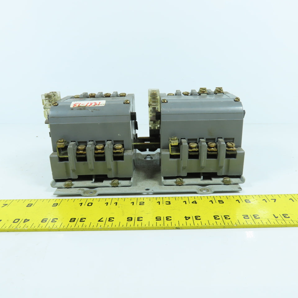 Furnas 43DP32AFE Size 1 Reversing Motor Starter Contactor 600V 27A 120V Coil