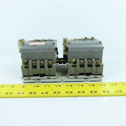 Furnas 43DP32AFE Size 1 Reversing Motor Starter Contactor 600V 27A 120V Coil