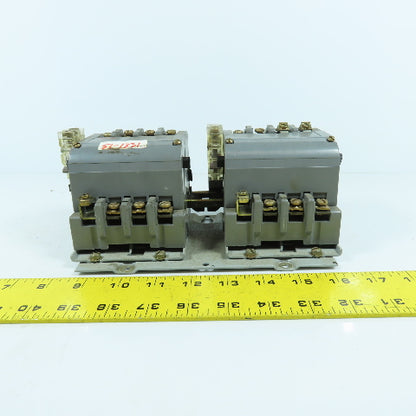 Furnas 43DP32AFE Size 1 Reversing Motor Starter Contactor 600V 27A 120V Coil