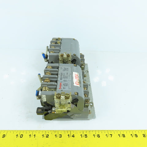 Furnas 43DP32AFE Size 1 Reversing Motor Starter Contactor 600V 27A 120V Coil