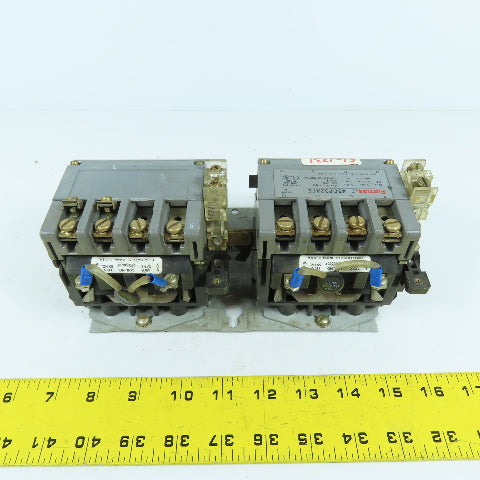 Furnas 43DP32AFE Size 1 Reversing Motor Starter Contactor 600V 27A 120V Coil