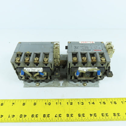 Furnas 43DP32AFE Size 1 Reversing Motor Starter Contactor 600V 27A 120V Coil