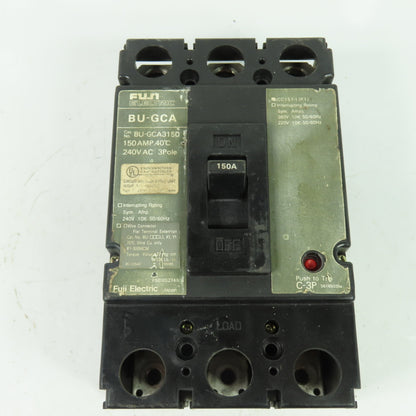 Fuji BU-GCA3150 150A Circuit Breaker 240VAC 3-Pole