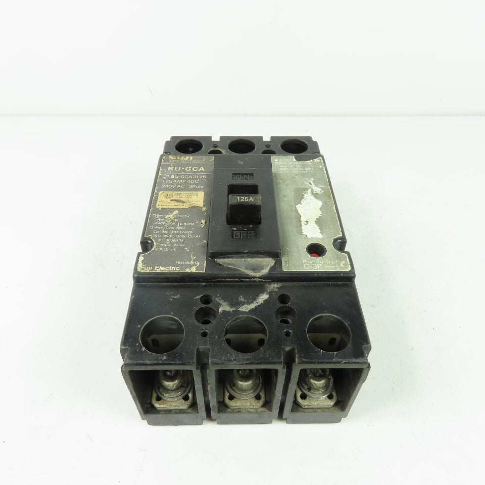 Fuji BU-GCA3125 125A Circuit Breaker 240VAC 3-Pole