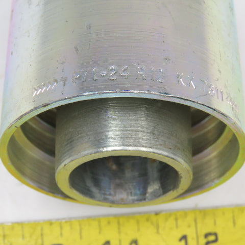 Parker 1-1/2" (-24) Female ORFS Seal-Lok x 1-1/2" Crimp Style Elbow 45°