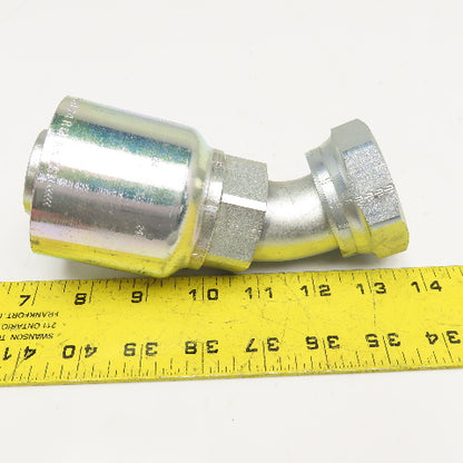 Parker 1-1/2" (-24) Female ORFS Seal-Lok x 1-1/2" Crimp Style Elbow 45°