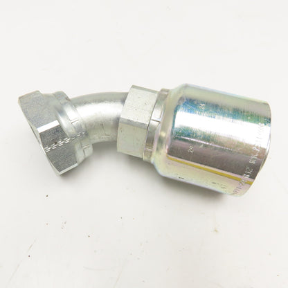 Parker 1-1/2" (-24) Female ORFS Seal-Lok x 1-1/2" Crimp Style Elbow 45°