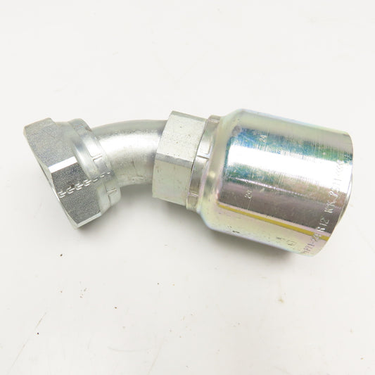 Parker 1-1/2" (-24) Female ORFS Seal-Lok x 1-1/2" Crimp Style Elbow 45°