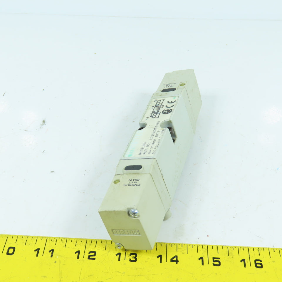 Numatics 122BB400M000061 Double Solenoid Pneumatic Control Valve 150PSIG 24VDC