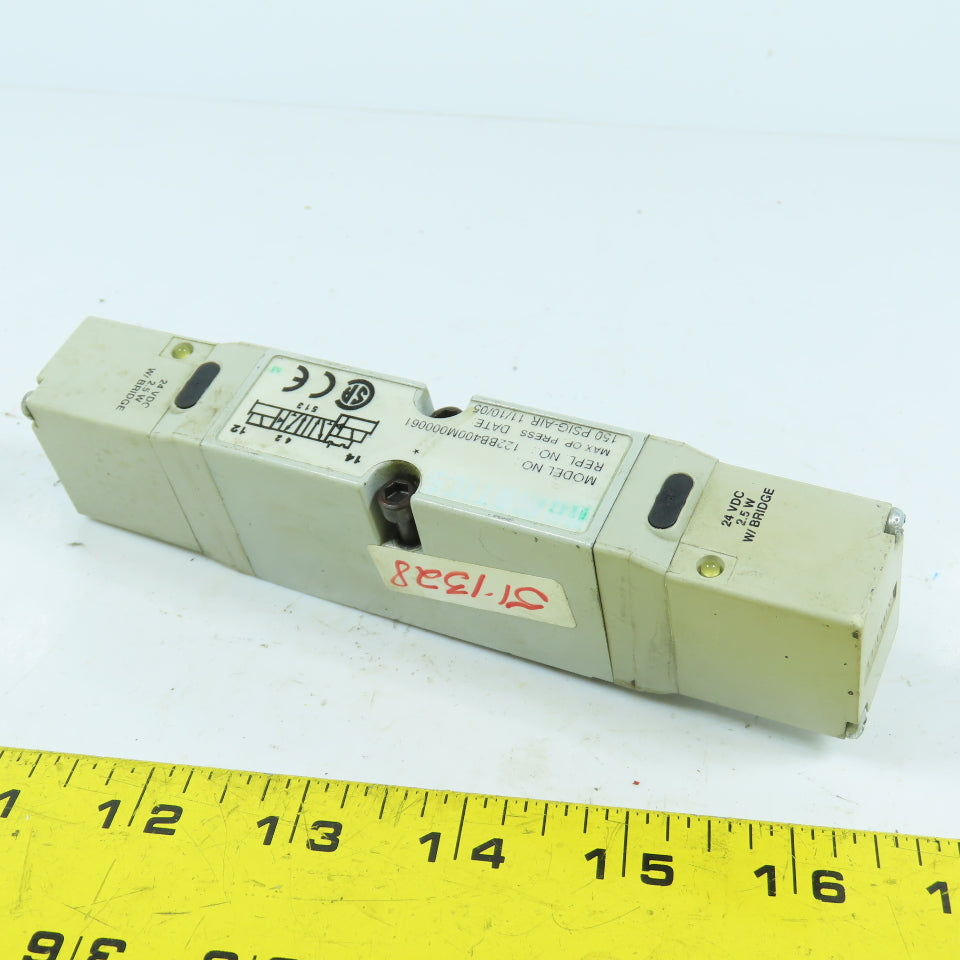 Numatics 122BB400M000061 Double Solenoid Pneumatic Control Valve 150PSIG 24VDC