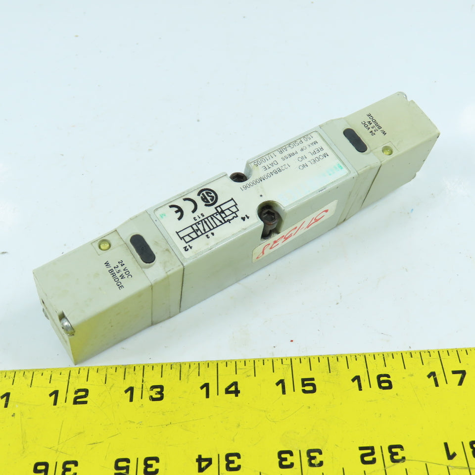 Numatics 122BB400M000061 Double Solenoid Pneumatic Control Valve 150PSIG 24VDC