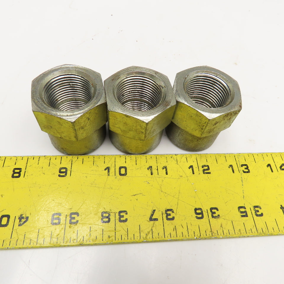 3/4" Female NPT Steel Hex Coupling Lot Of 3