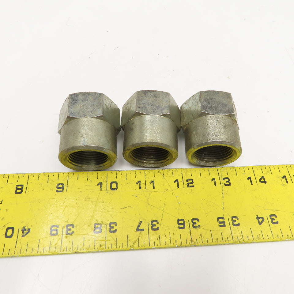 3/4" Female NPT Steel Hex Coupling Lot Of 3