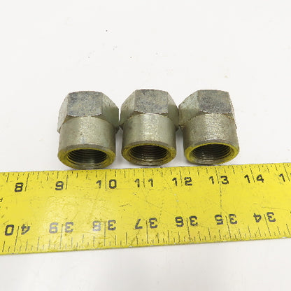 3/4" Female NPT Steel Hex Coupling Lot Of 3