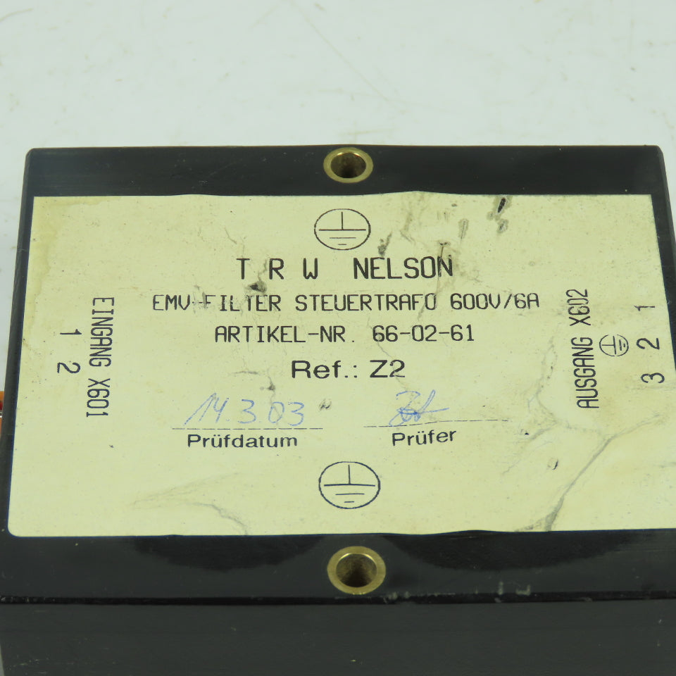 TRW Nelson 66-02-61 EMV Filter Module 600V 6A