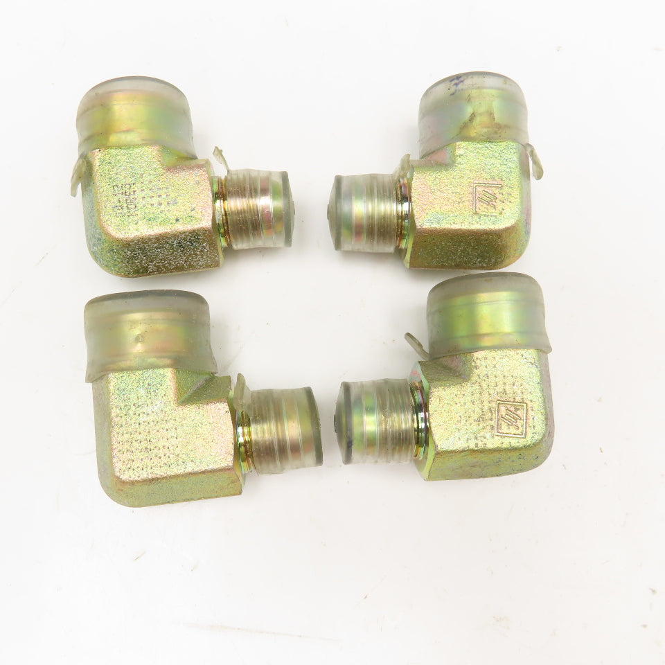 1/2" NPT Female x 1/2" JIC Male 90° Elbow Lot Of 4