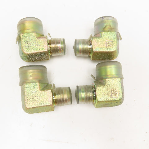 1/2" NPT Female x 1/2" JIC Male 90° Elbow Lot Of 4
