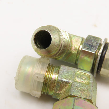 3/8" JIC Male x 1/4" ORB 90° Elbow Steel Lot Of 2