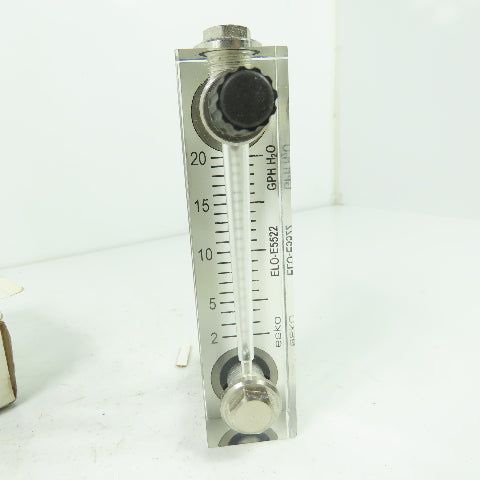 Esko ELO-E5522 Variable Area Flow Meter 2-20 GPH H2O