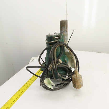 Zoeller N267-F 0.5HP Cast Submersible Sewage Ejector Pump 120V 1PH 2" & Float
