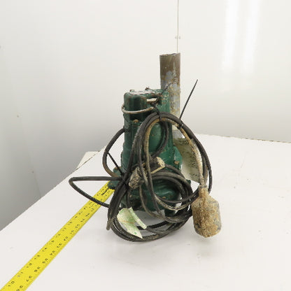 Zoeller N267-F 0.5HP Cast Submersible Sewage Ejector Pump 120V 1PH 2" & Float