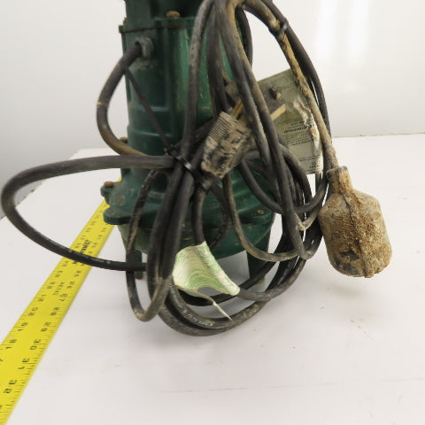 Zoeller N267-F 0.5HP Cast Submersible Sewage Ejector Pump 120V 1PH 2" & Float