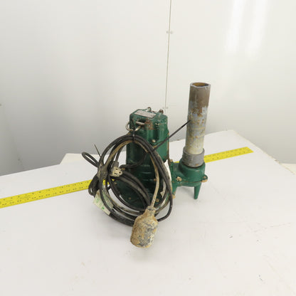 Zoeller N267-F 0.5HP Cast Submersible Sewage Ejector Pump 120V 1PH 2" & Float