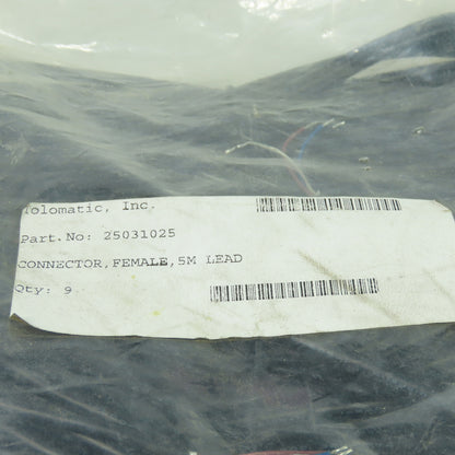 Tol-O-Matic 25031025 Cable Female Connector 5M Lead Lot Of 9