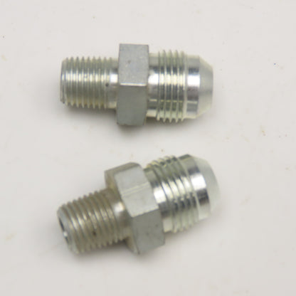 1/4" NPT Male x 1/2" JIC Flare Male Reducer Coupling Lot Of 2