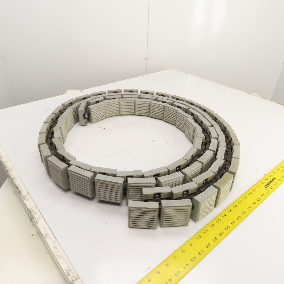 2-3/4" Wide x 21' OAL Table Top Conveyor Chain W/ Roller Drive Chain