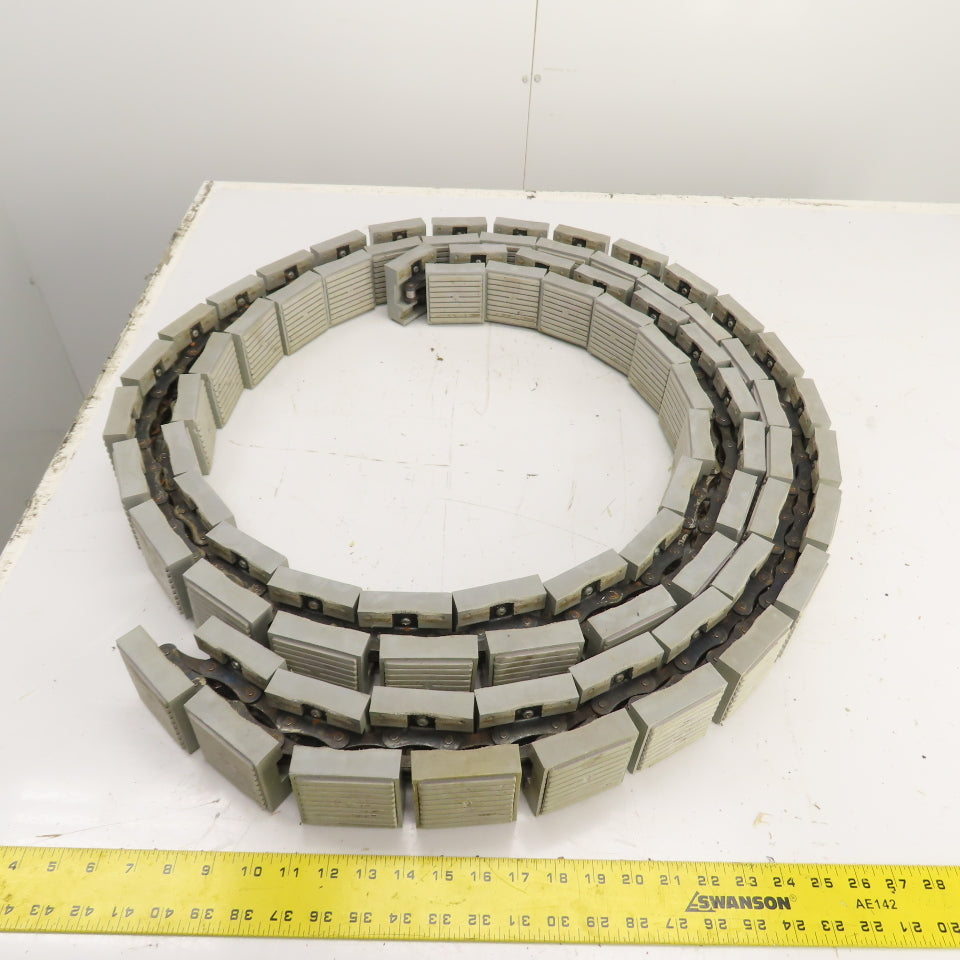 2-3/4" Wide x 21' OAL Table Top Conveyor Chain W/ Roller Drive Chain