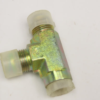 3/8" NPT Female x 1/2" JIC Male x 1/2" JIC Male Run Tee