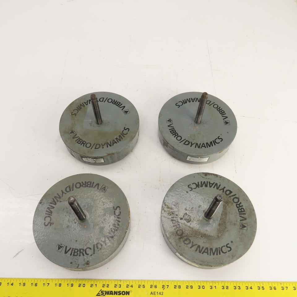 Vibro Dynamics 8K60 Micro Level Machine Isolator Rubber Mounting Pads 8"OD Lot/4
