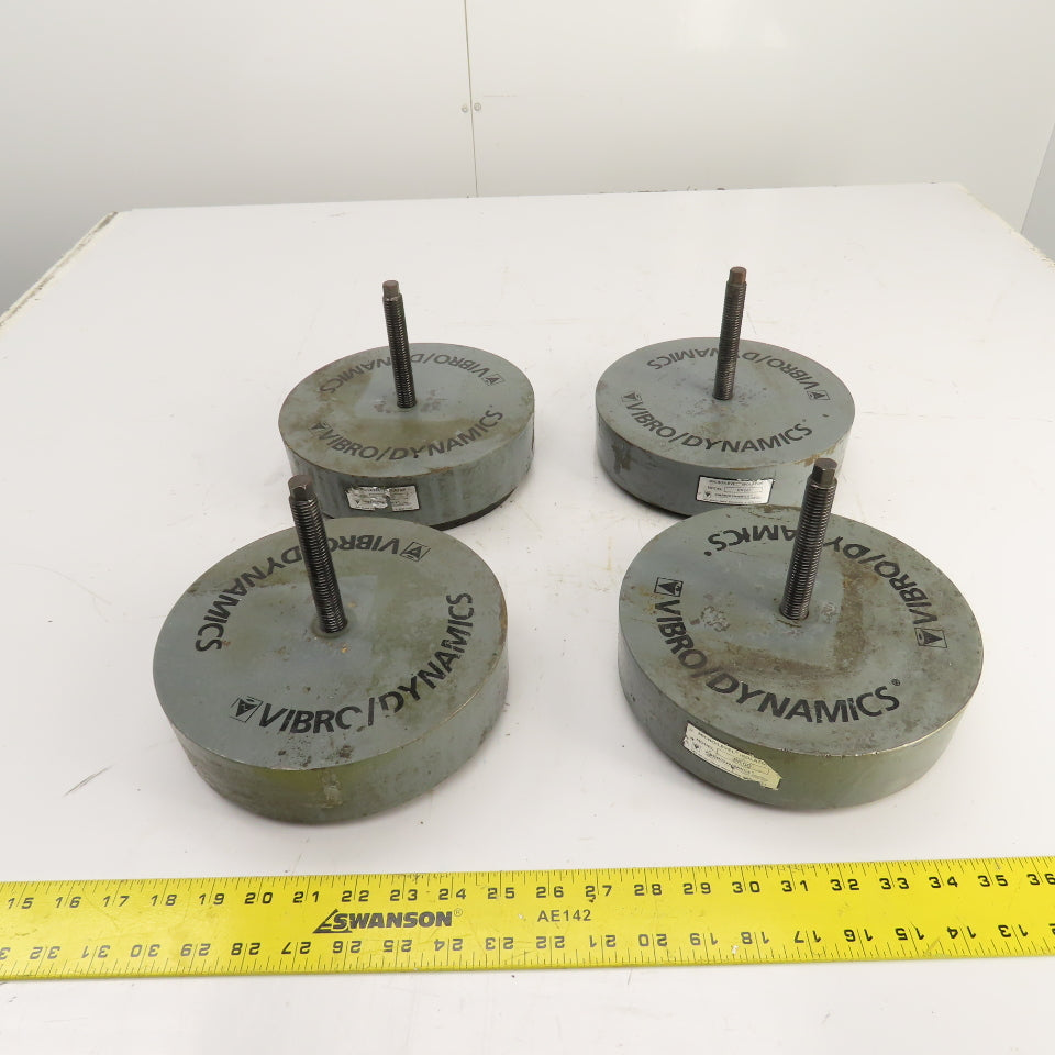 Vibro Dynamics 8K60 Micro Level Machine Isolator Rubber Mounting Pads 8"OD Lot/4