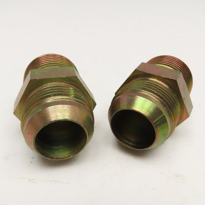 Parker 1" NPT x 1" JIC Male Adaptor Reducer Union Lot Of 2