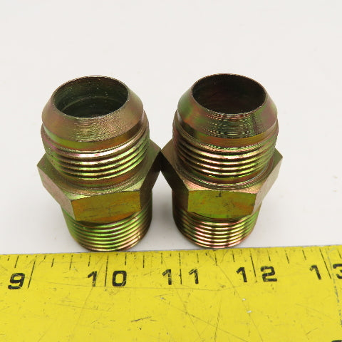 Parker 1" NPT x 1" JIC Male Adaptor Reducer Union Lot Of 2