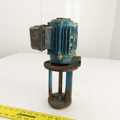 HK 010 0.25kW Vertical Machine Coolant Pump 460V 3PH 3200RPM 6-1/2" Depth 1/4"