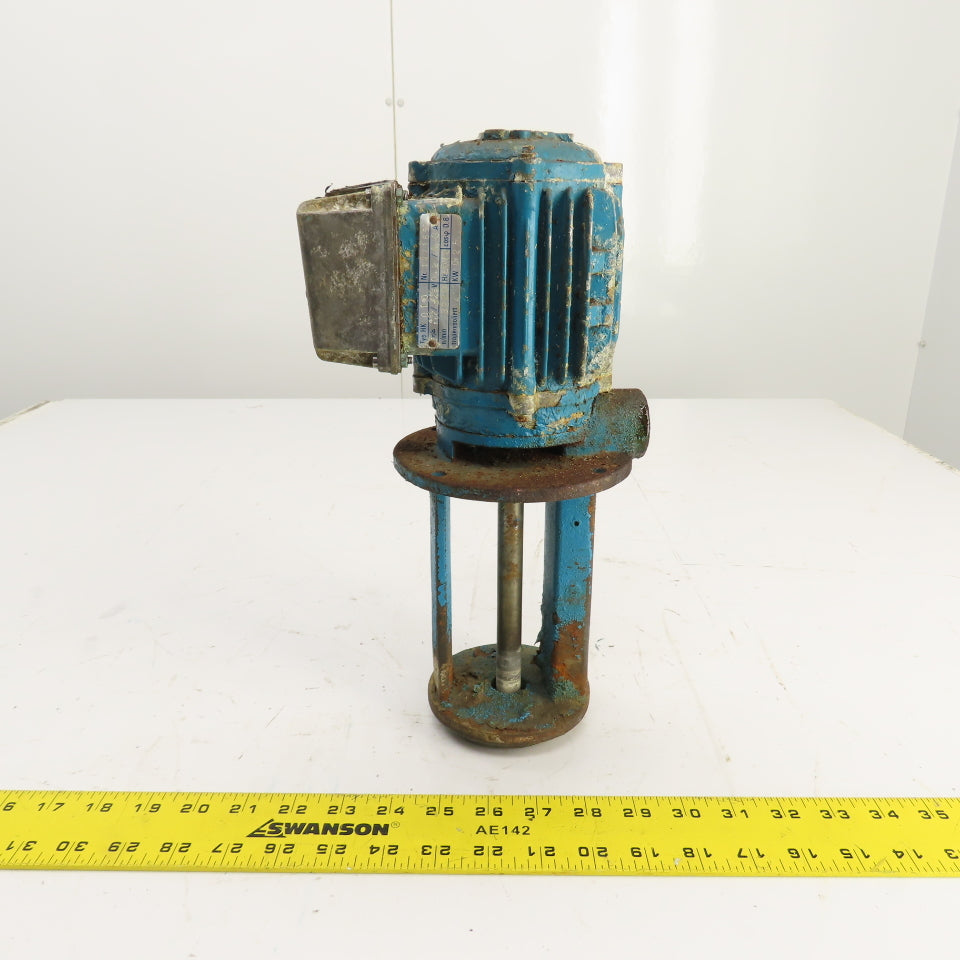 HK 010 0.25kW Vertical Machine Coolant Pump 460V 3PH 3200RPM 6-1/2" Depth 1/4"
