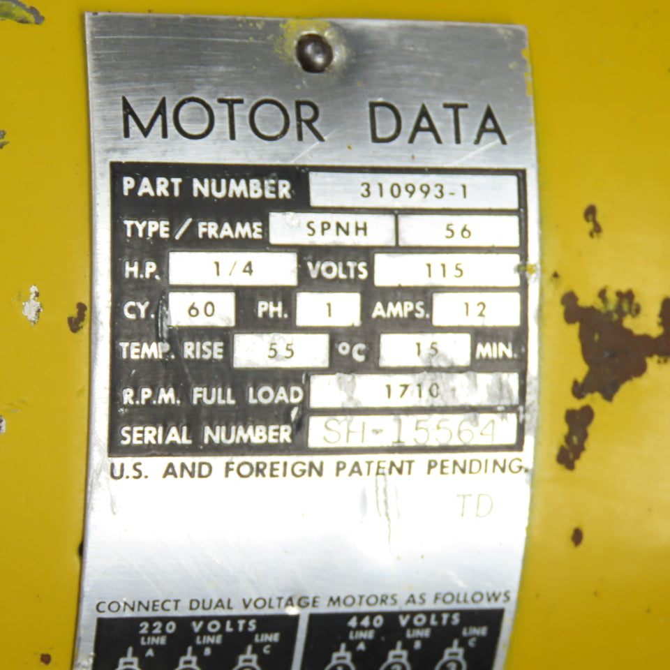 Budgit 318090-1 1/8 Ton 250Lb Electric Chain Hoist 115V 1Ph 32FPM 10' Lift