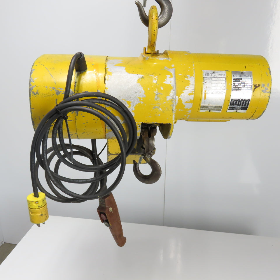 Budgit 318090-1 1/8 Ton 250Lb Electric Chain Hoist 115V 1Ph 32FPM 10' Lift