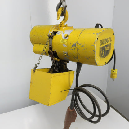 Budgit 318090-1 1/8 Ton 250Lb Electric Chain Hoist 115V 1Ph 32FPM 10' Lift