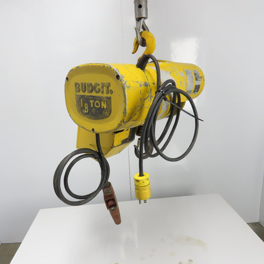 Budgit 318090-1 1/8 Ton 250Lb Electric Chain Hoist 115V 1Ph 32FPM 10' Lift