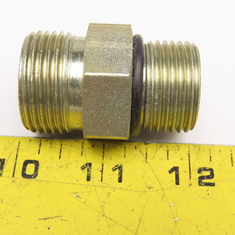 Parker 3/4" ORFS Male x 3/4" ORS O-Ring Seal Male Straight Connector