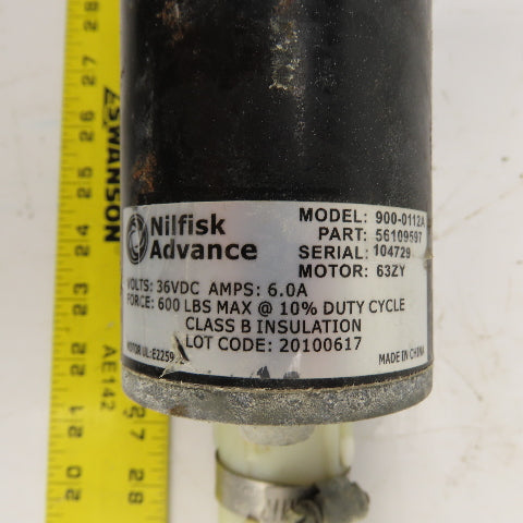 Nilfisk Advance 56109597 900-0112A 36VDC Actuator Motor From ES4000 Tested