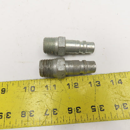 Parker H2F 1/2-24 NPT Pneumatic Industrial Quick Connect Male Nipple Lot Of 2