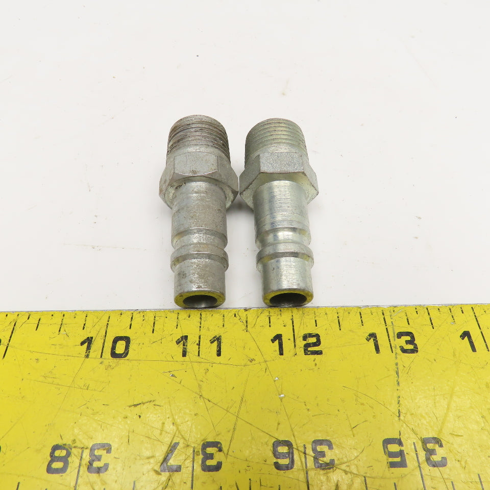 Parker H2F 1/2-24 NPT Pneumatic Industrial Quick Connect Male Nipple Lot Of 2