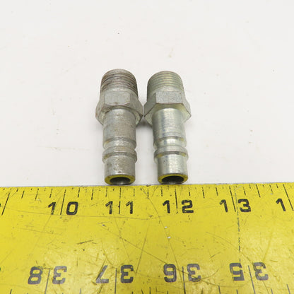 Parker H2F 1/2-24 NPT Pneumatic Industrial Quick Connect Male Nipple Lot Of 2