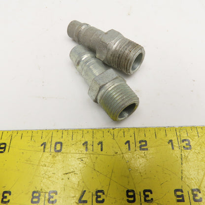 Parker H2F 1/2-24 NPT Pneumatic Industrial Quick Connect Male Nipple Lot Of 2