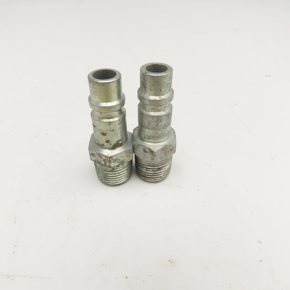 Parker H2F 1/2-24 NPT Pneumatic Industrial Quick Connect Male Nipple Lot Of 2
